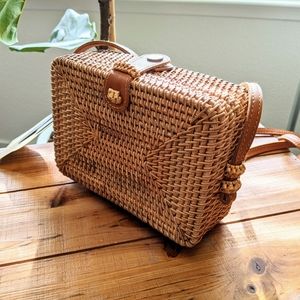 Handmade Rectangle Rattan purse